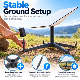 Magnetic Stand for Starlink Gen 2 V2 Dish – Detachable Lightweight Mounting Base for Outdoor Satellite Internet Setup