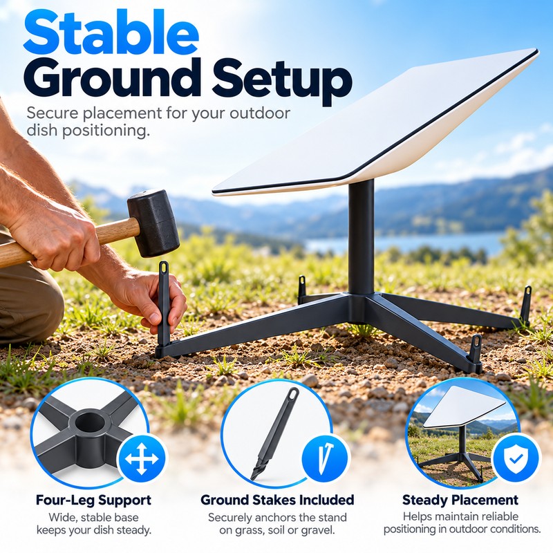 Magnetic Stand for Starlink Gen 2 V2 Dish – Detachable