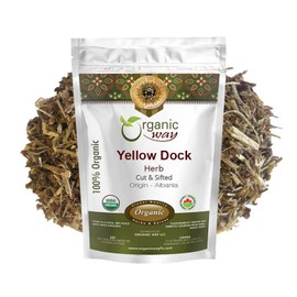 Organic Way Yellow Dock Herb Cut and Sifted European Wild-Harvest | Organic & Kosher Certified | Vegan, Non GMO & Gluten Free | USDA Certified | Origin - Albania (1/4 lbs 4 Oz)