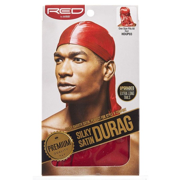 RED by KISS Premium Silky Satin Durag Red HDUP03
