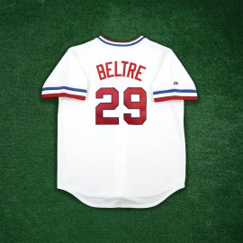Majestic Adrian Beltre 1972 Texas Rangers Cooperstown Men's Home White Throwback Jersey - L