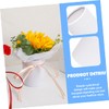 NUOBESTY 4pcs Boxes Hug Bucket Paper Fake Flowers Floral Tape