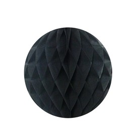 Allydrew Hanging Party Decoration, 6 Inch Tissue Honeycomb Ball for Weddings, Birthday Parties, Baby Showers, and Nursery Décor (5 pack), Black