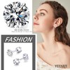 [YEENKE] 5mm Stud Earrings for Women 1Pair,Unisex Silver Stud Earrings