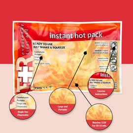 Ever Ready First Aid Disposable Instant Hot Pack 6" x 9" Ready to Use - 24 Pack