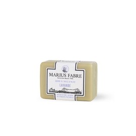 Marius Fabre Natural Soap Bars, Vegetable Base, Set of 3, 100g Each, Made in France (3 UNITS, LAVENDER)