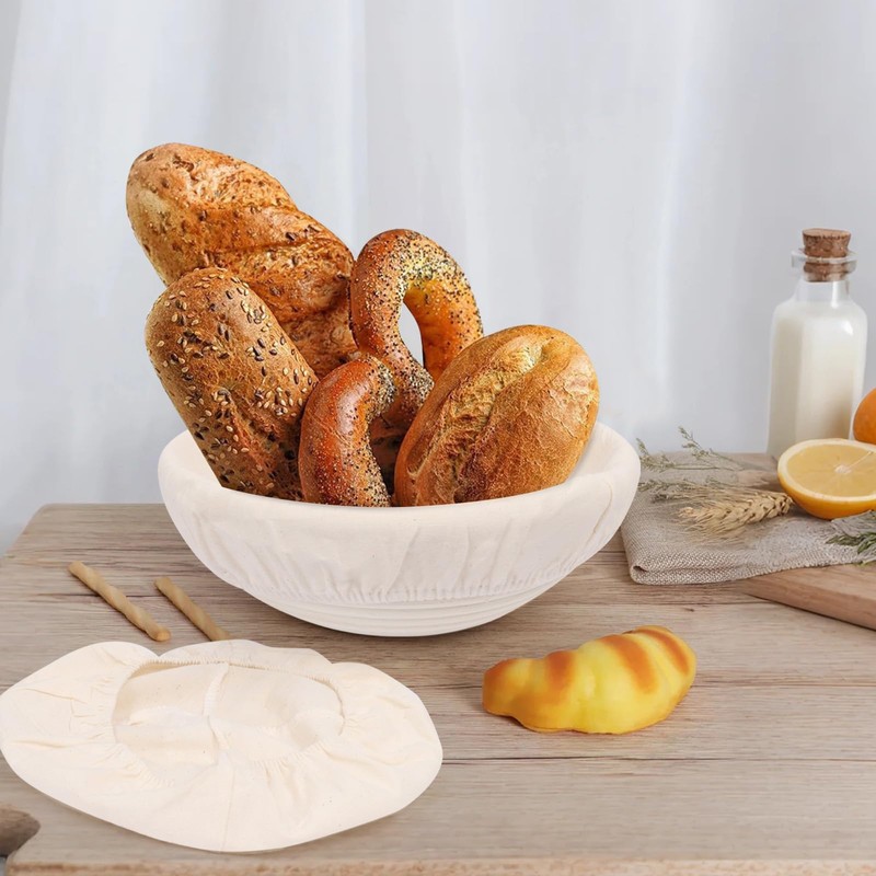 Bread Proofing Basket Cover, 4PCS Round Sourdough Proving Basket Cloth
