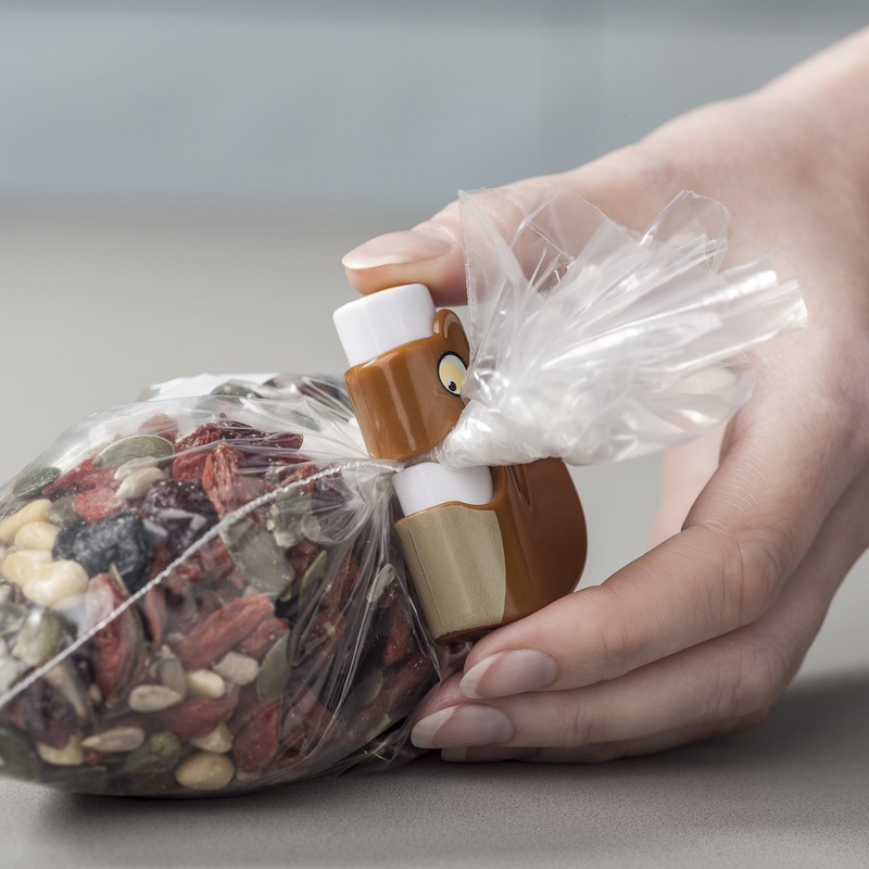 Zeal Bag Clip, Brown/Grey, One Size