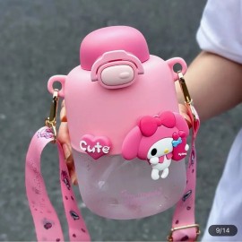 Sanrio My Melody Water Bottle Pink 18.5oz Tritan Sports Bottle New Sanrio W Strap