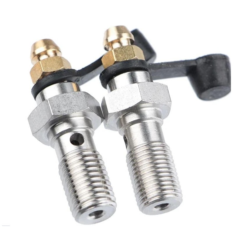Motorsport M10 x 1.0mm Banjo Bolt with Bleed Nipple Kit