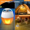 KingSom Floating Bluetooth Pool Speakers with Flame Lights,360° Surround Stereo
