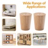 Pack of 4 Furniture Feet, Oak Wood, 6 cm Round