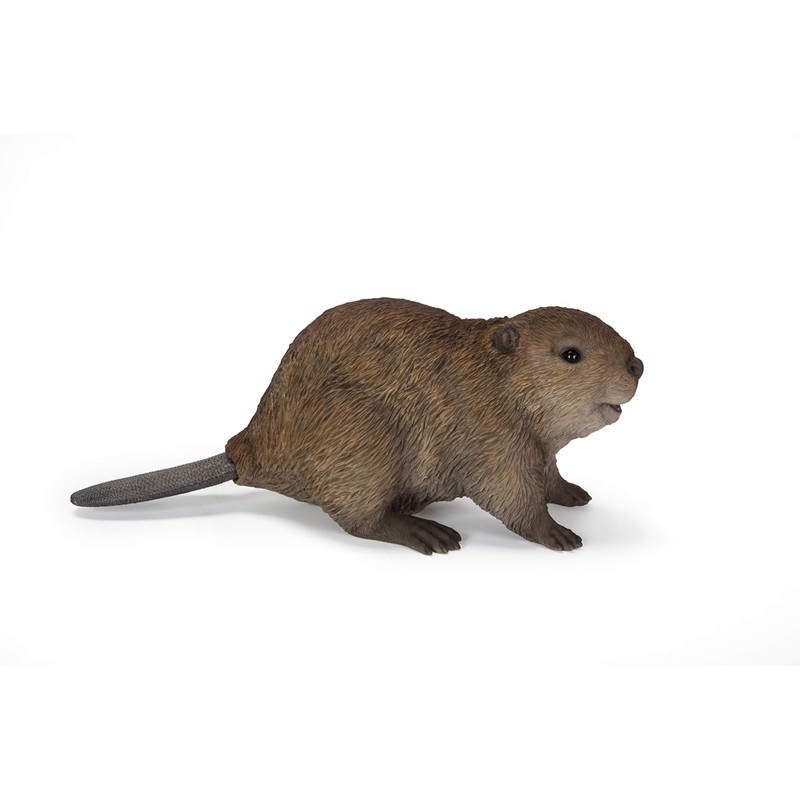 Hi-Line Gift American Beaver CUB Statue, Brown