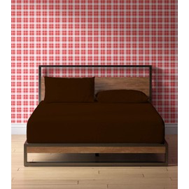 100% Organic Cotton Bed Sheets |5PC Split King, Chocolate| - Organic Sheets - 800-Thread-Count Organic Cotton - Organic-Cotton Sateen Sheets - 17-Inch Deep-Pocket Organic Certified Cotton-Sheets