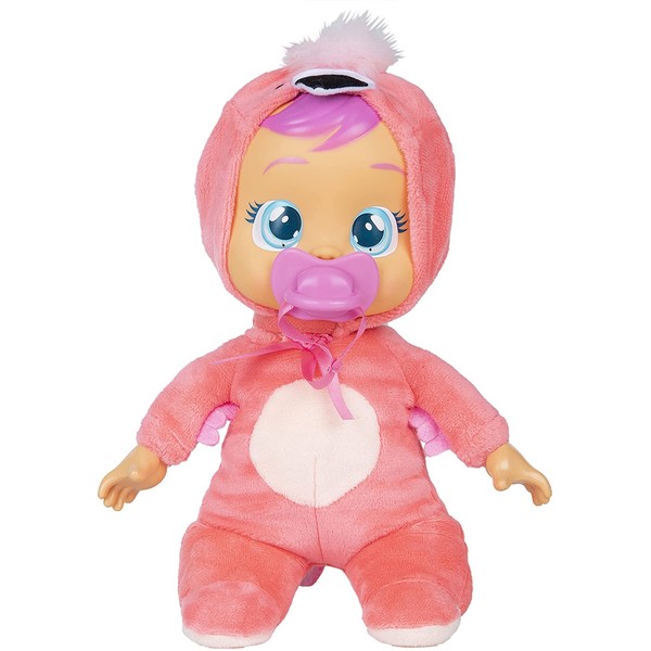 Cry Babies Tiny Cuddles Fancy - 9 inch Baby Doll, Cries Real tears, Pink
