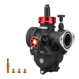NIBBI Carburetor PE17mm, 17mm Carburetor fit 90cc100cc 110cc Flange Motorcycle Engine with Carb Jets - For Dirt Pit Bike Mini Bike Motocross