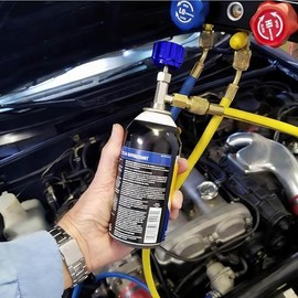 CALPOSE R1234yf - llave de lata, R1234yf autosellante y estilo pinchazo para sistemas de aire acondicionado automotriz, herramientas de refrigerante R1234yf con extracción de núcleo de válvula y