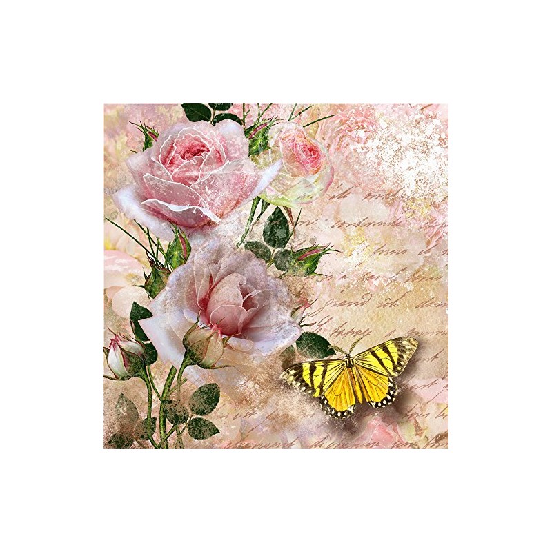 20 Napkins Butterfly on Roses / Flowers / Animals /