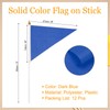 PATIKIL 8x3 Inch Mini Pennant Flags, 12Pcs Small Handheld Blank
