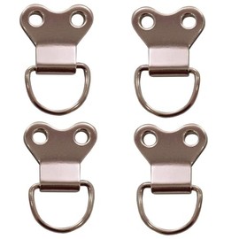 Merriway BH02741 (10 Pcs) Picture Frame Hanging D-Ring, Large Nickel Plated - Pack of 10 Pieces