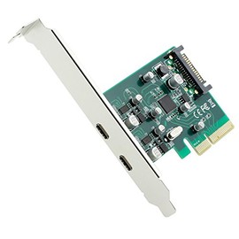 axGear USB Type C PCI-E Card 2 Port HUB USB-C PCIE Express Controller USB 3.1 Adapter