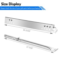 Grillflame 463347519 Grill Replacement Parts for Charbroil Performance 5 Burner Grill Parts 463347518 463275517 463243518 463243519 463373019 463275717 463373319 BBQ Heat Pates Flame Tents Repair Kit