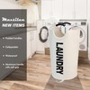Maxsilan 125L X-Large Laundry Basket Bag, Collapsible Tall Hamper, Beige
