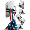 Menz 6-Pack Adhesive Towel Hooks for Bathrooms, Stainless Steel -