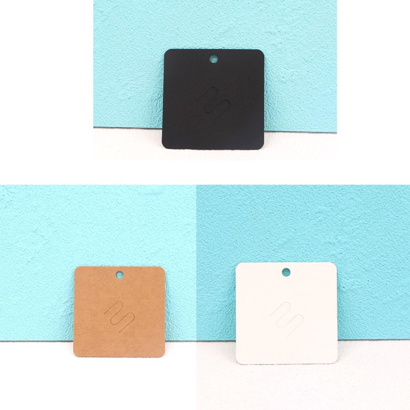 NIHENHAO 100Pcs/ Brooches Display Card Blank Kraft Paper-Tag Jewelry Packaging