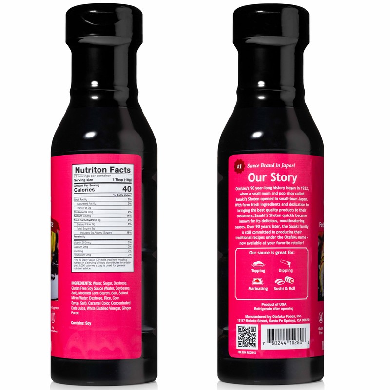 Otafuku Sushi Eel Sauce for Sushi Rolls, Japanese Unagi Sauce