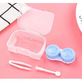 Contact Eye Lens Storage Case Tweezer and Soft Tip sucker Applicator KIT (Random)