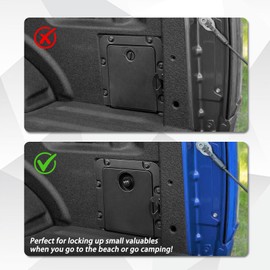 Ryansunoro Bed Cargo Partition Storage Bin with Code Lock Compatible with Ford Maverick XL 2022 2023 2024 2025| Code Lock Security Rear Side-Mounted Storage Bin |ABS Cargo Partition Accessories