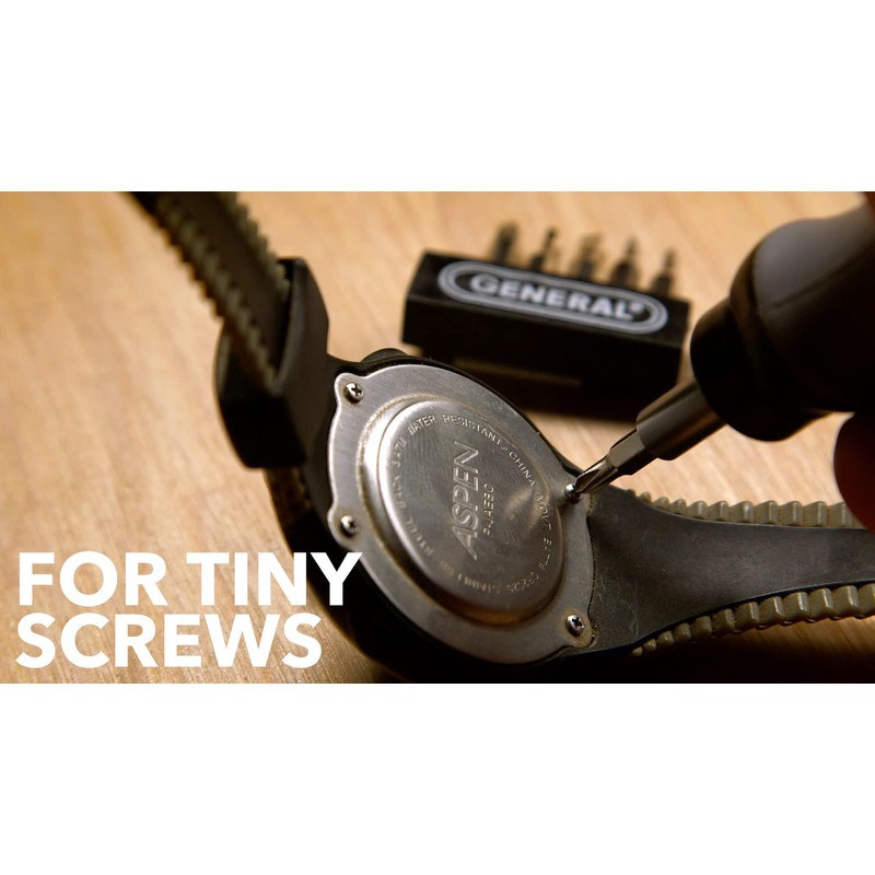 General Tools Precision Cordless Electric Screwdriver #500 with Six Bits