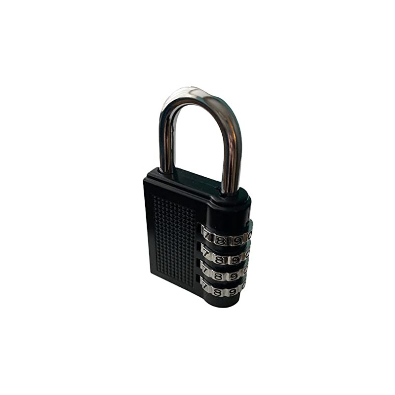 Padlock 4 Digit Combination Lock Security Home - Black