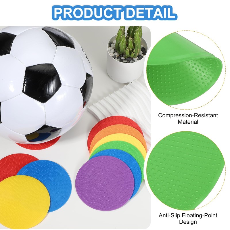 PATIKIL Spot Markers 4" 12pcs Non-Slip Floor Dot Agility Markers
