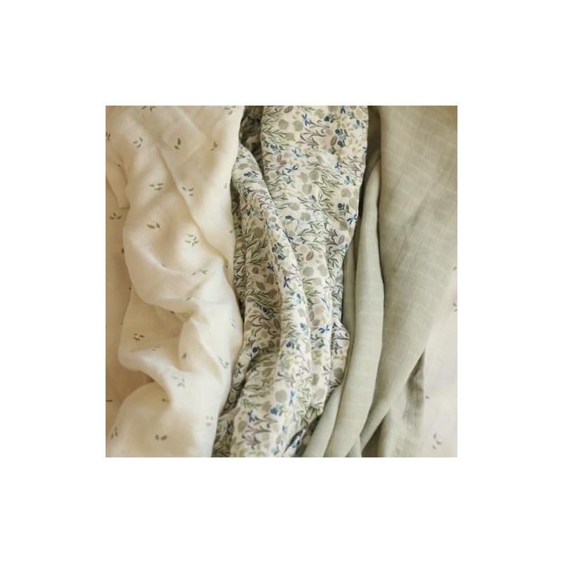 Avery Row Muslin Square Set of 3 Riverbank