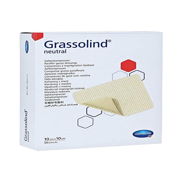 Grasssolind ointment dressings 10 x 10 cm sterile pack of 50