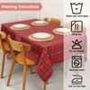 Red Christmas Rectangle Plaid Tablecloth: 57x120 Inches Checkered Table Cloth