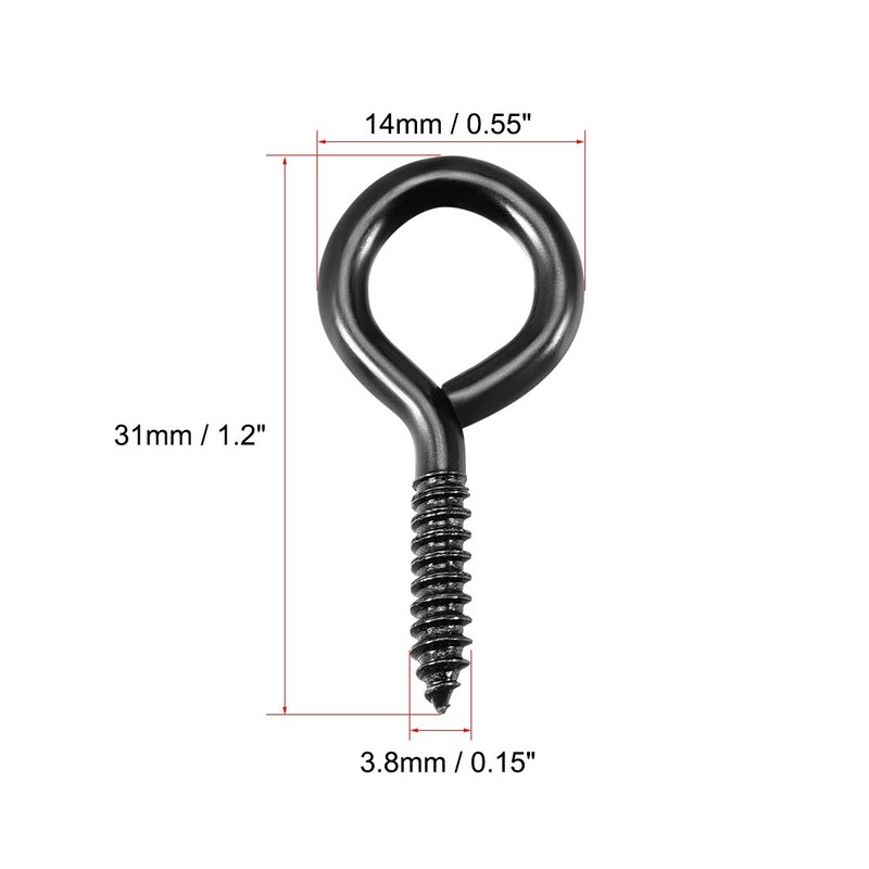sourcing map 14 Pieces 3 mm x 31 mm Screw