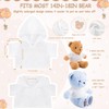 Litherr S 4 Pcs Stuffed Bear Clothes Tshirts for Sublimation