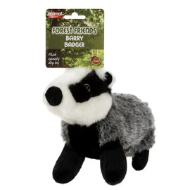 Animal Instincts Forest Friends Squeaky Plush Dog Toy Soft Comfort Puppy Toy Barry Badger - Large