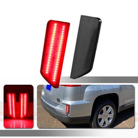 Tonsya For 2016 2017 GMC Terrain Bumper Reflector Tail Lights Brake Stop & Rear Fog Lamps Smoked Lens 23454652, 23454653 GM1184115C, GM1185115C