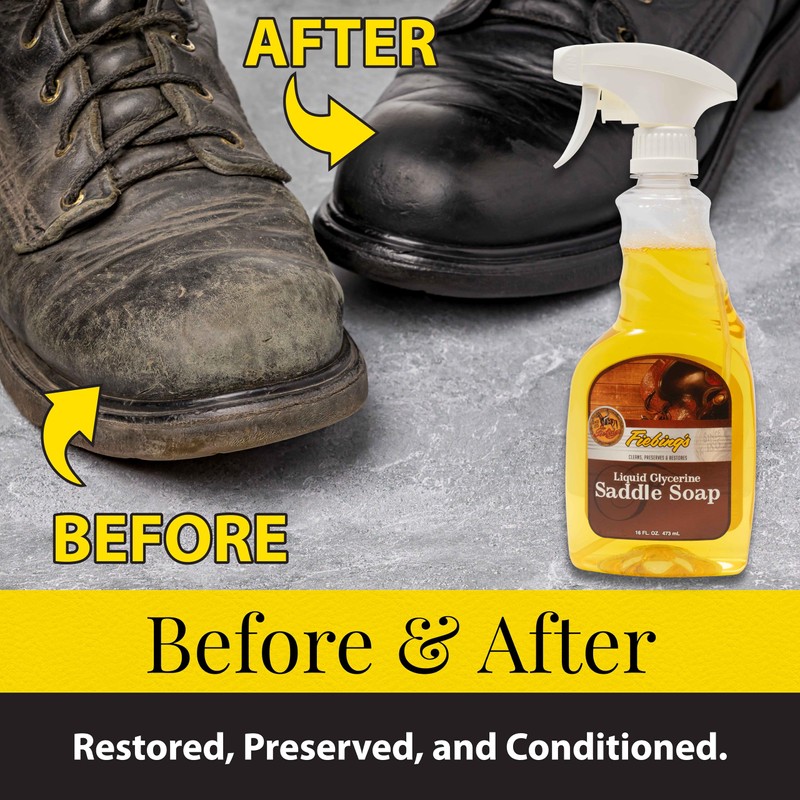 Fiebing's Tack Cleaner - Liquid Glycerine Saddle Soap for Leather