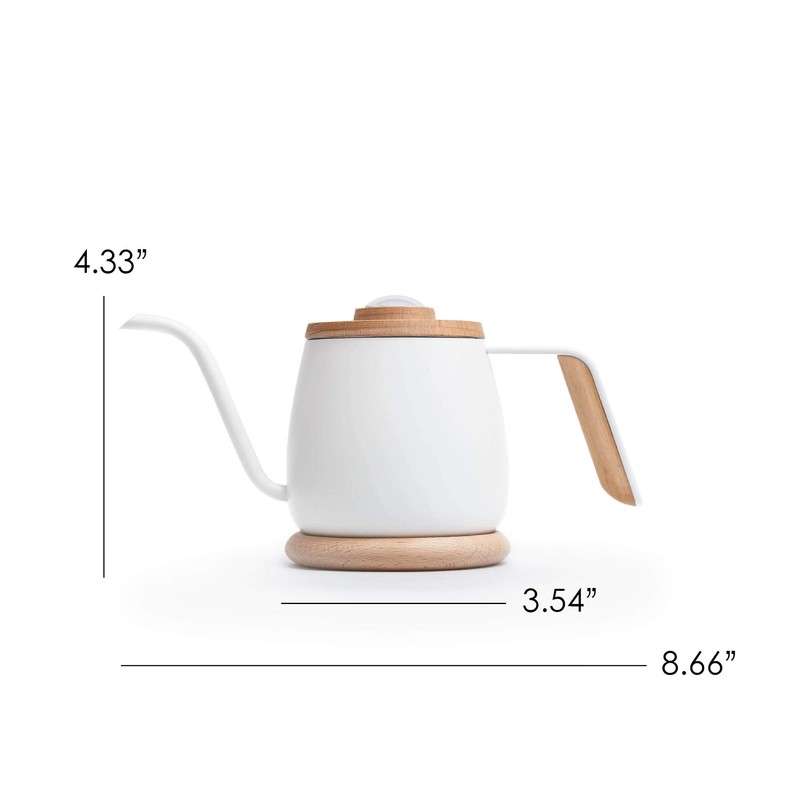 SimpleReal TAMAGO Narrow Mouth Mini Coffee Drip Kettle. Includes Thermometer,