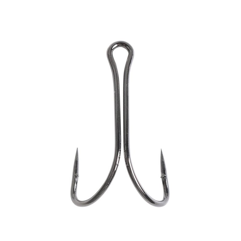 50 x Black Carbon Steel Double Saltwater Double Hooks