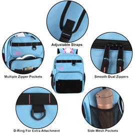 Summit Ridge Travel Backpack for Men and Women, Spacious Work Daypack with Water Bottle Pockets (Light Blue)