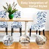 ANNA QUEEN Blue Floral Chair Covers for Dining Room Kitchen
