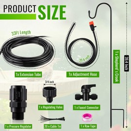 Saillong 36Ft Bird Bath Dripper Kit, Adjustable Outdoor Drip Irrigation