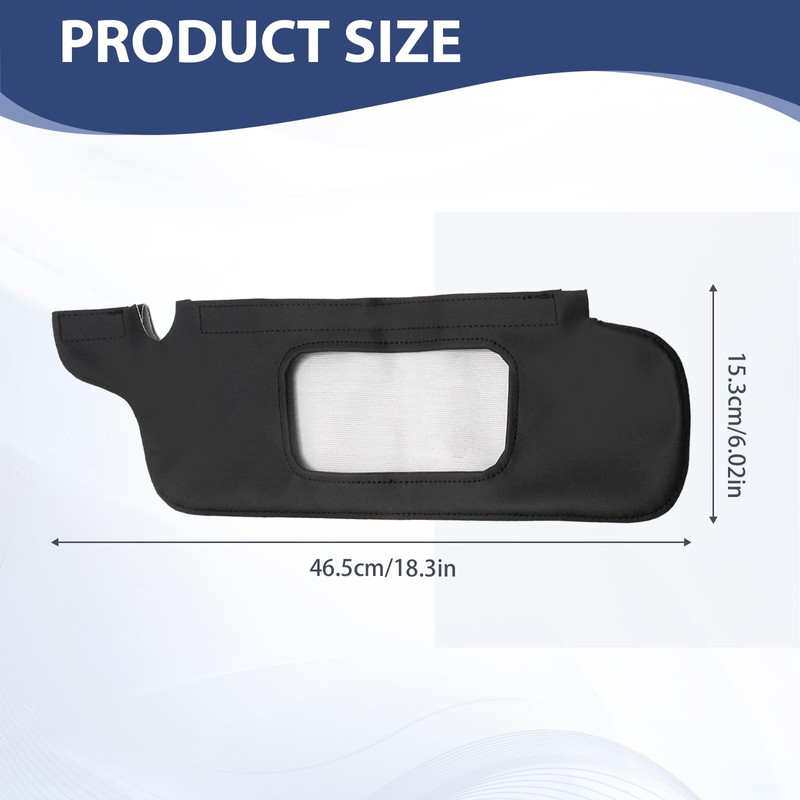 EATAKWARD 1Pair Black Car Sun Visor Cover, Replacement for Ford