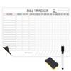 Monthly Bill Payment Checklist Magnetic Whiteboard for Refrigerator-Bill Payment Tracker